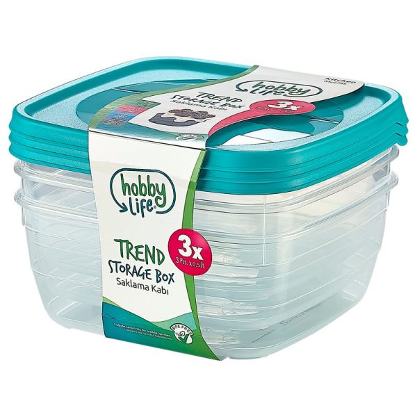 HOBBY TREND TALL 3 SQUARE FOOD SAVER 0.9LTR