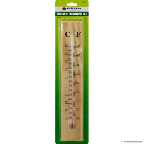 MARKSMAN WOODEN THERMOMETER LARGE