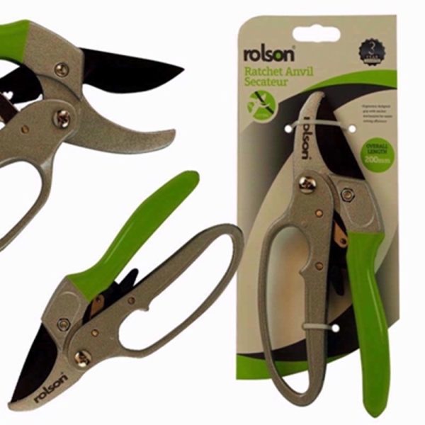 ROLSON RATCHET ACTION ANVIL SECATEURS