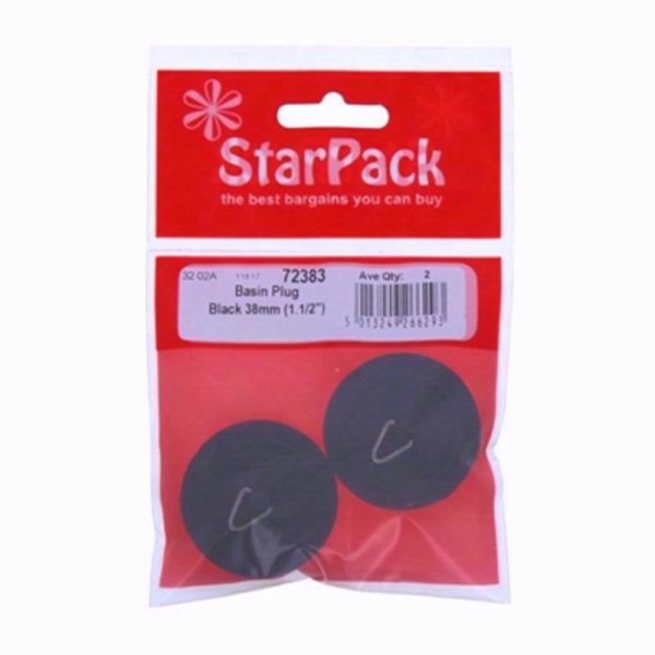 STARPACK BASIN PLUG 38MM BLACK