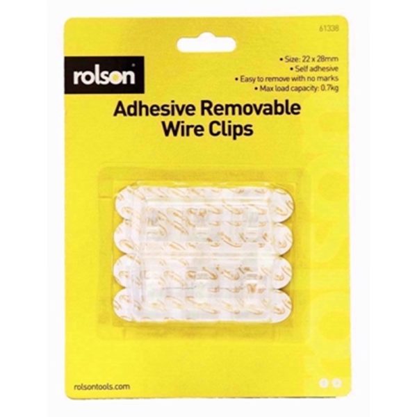 ROLSON REMOVE ADHESIVE WIRE CLIPS 6PCE