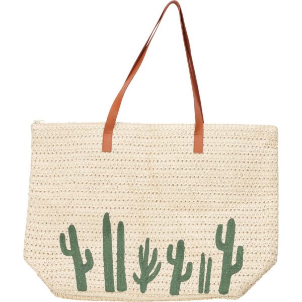 BEACH BAG CACTUS DESIGN 53X38CM