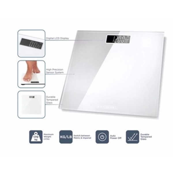 BLACK AND DECKER BATHROOM SCALE WHITE