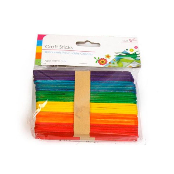 SIL RAINBOW CRAFT STICKS 60PC