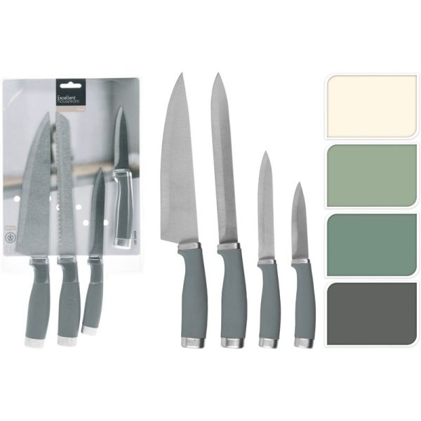 KNIFE SET 4PCS 4ASS CLR