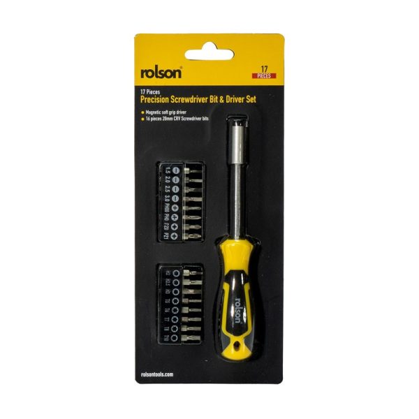 ROLSON PRECISION SCREWDRIVER & BIT 17PCE SET