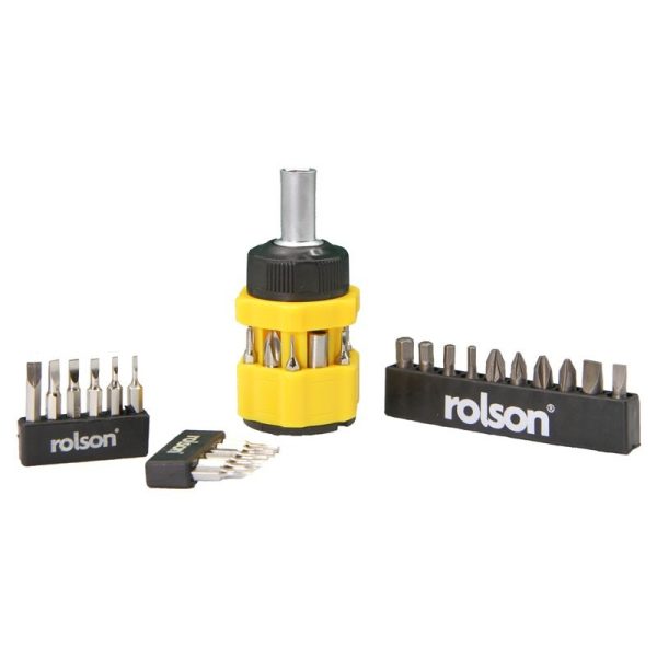 ROLSON STUBBY RACHET S/DRIVER & BIT SET 34PCE