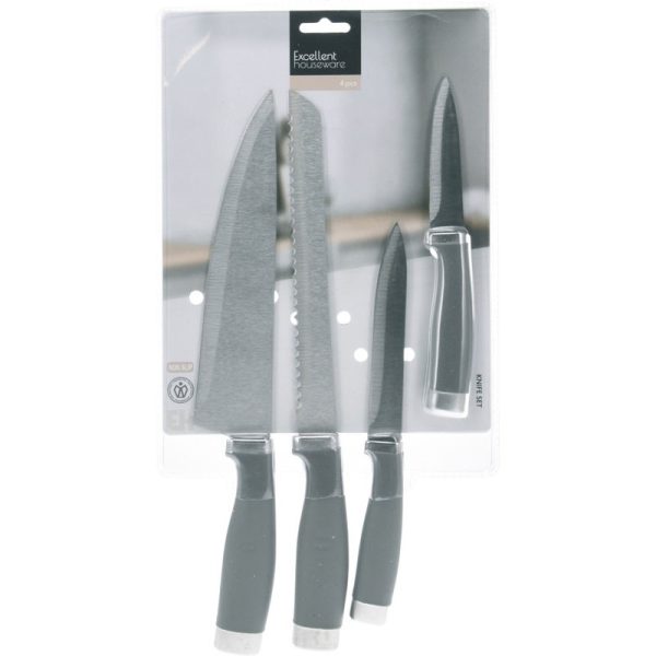 KNIFE SET 4PCS 4ASS CLR