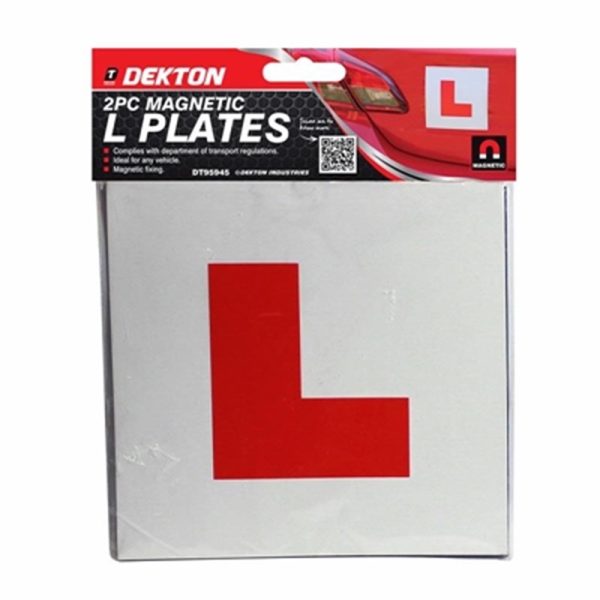 DEKTON CAR MAGNETIC L PLATE 2PC