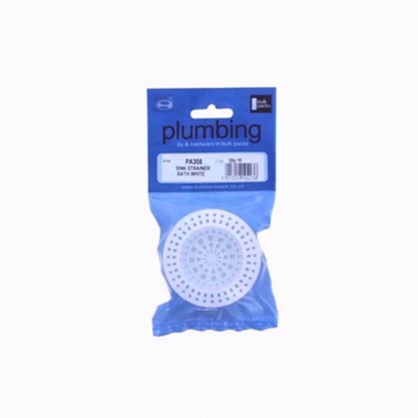 SINK STRAINER BATH WHITE