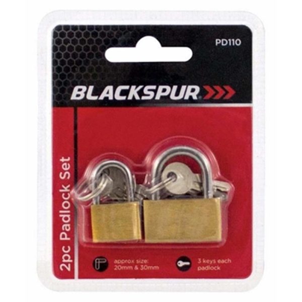 BLACKSPUR 2 PCE PADLOCK SET