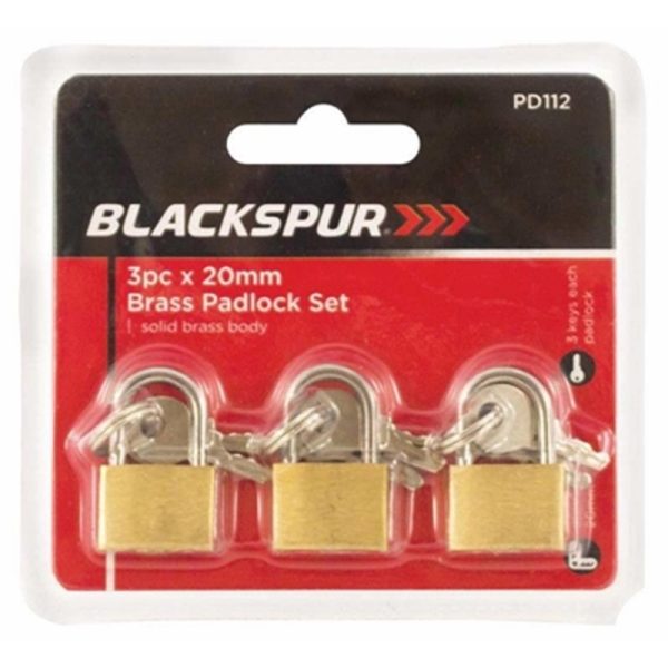 BLACKSPUR 3 BRASS PADLOCKS