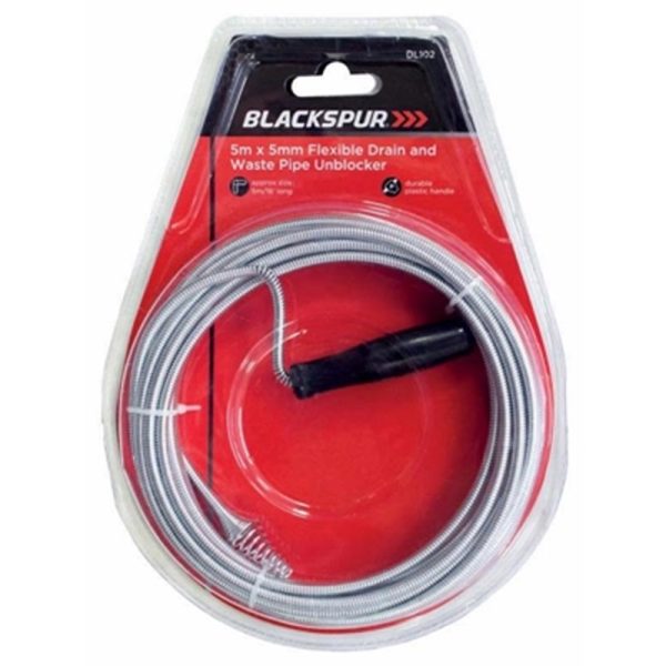 BLACKSPUR 5M FLIXIBLE DRAIN&WASTE PIPE UNBLOC