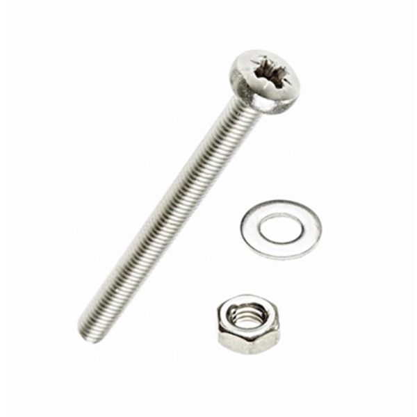 SECURIT MACHINE SCREWS.NUTS+WASHERS M6X40MM