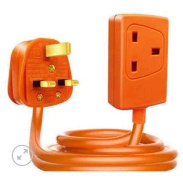 EXTRASTAR EXTENSION LEAD 1 GANG 10M ORANGE