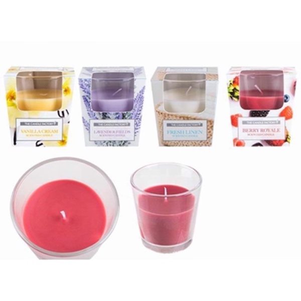 CANDLE GLASS CUP ASS FRAGRANCE