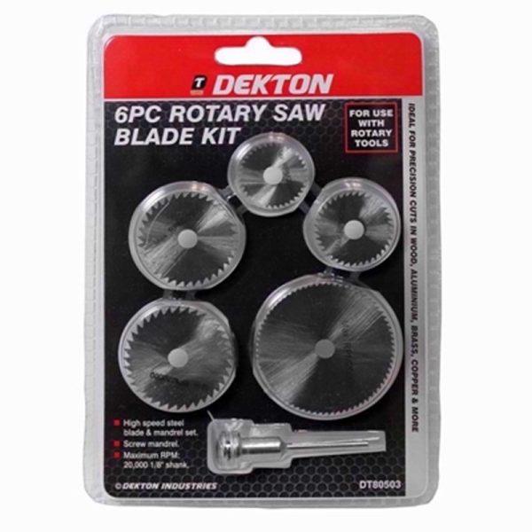 DEKTON 6PC ROTARY SAW BLADE KIT