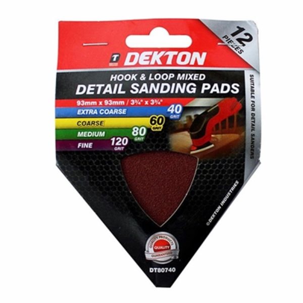 DEKTON HOOK /LOOP MIXED DETAIL SANDING 5PC