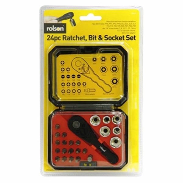 ROLSON RATCHET AND SOCKET BIT SET