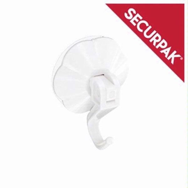 SECURPAK SUCTION HOOK W.LEVER WHITE 50MM