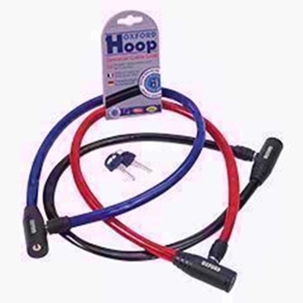 OXFORD LOCK HOOP CABLE 12MMX600MM BLUE