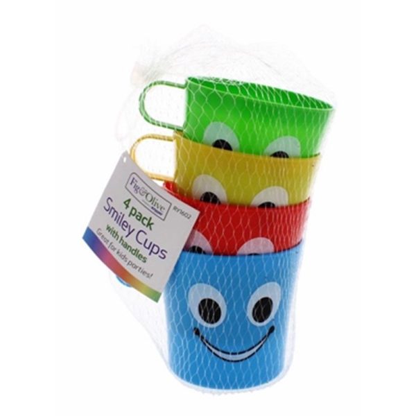 RYSONS SMILEY CUPS PLASTIC PACK OF 4