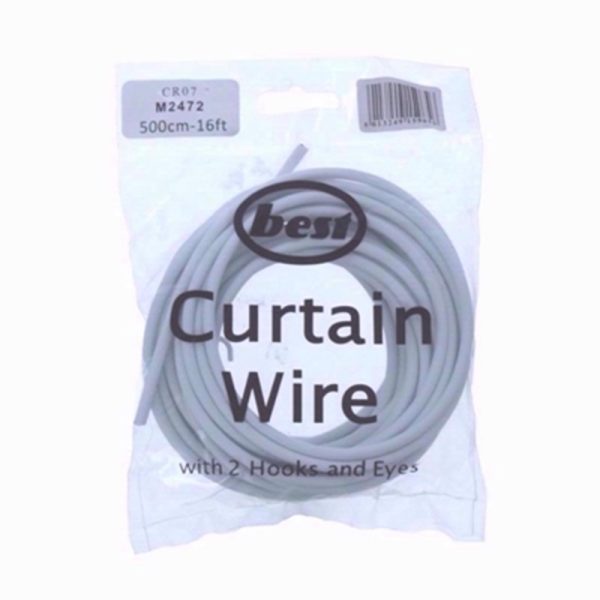 CURTAIN WIRE/HOOKS 500CM