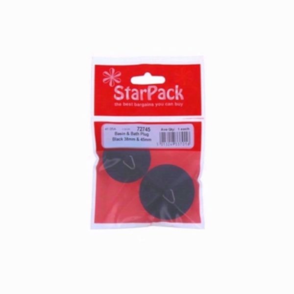 STARPACK BASIN&BAH PLUG BLK 38/45MM