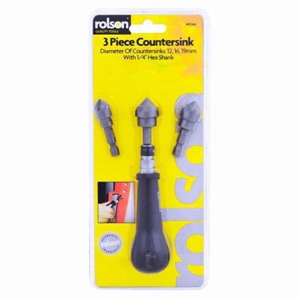 ROLSON RATCHET COUNTERSINK SET 3PCE