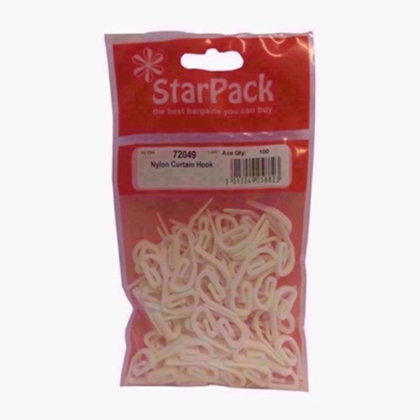 STARPACK CURTAIN HOOKS NYLON