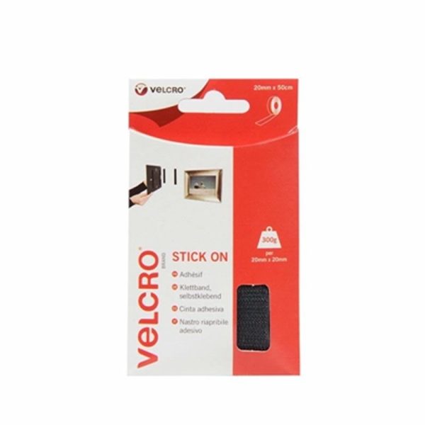 VELCRO(R) STICKON TAPE X12 BLACK