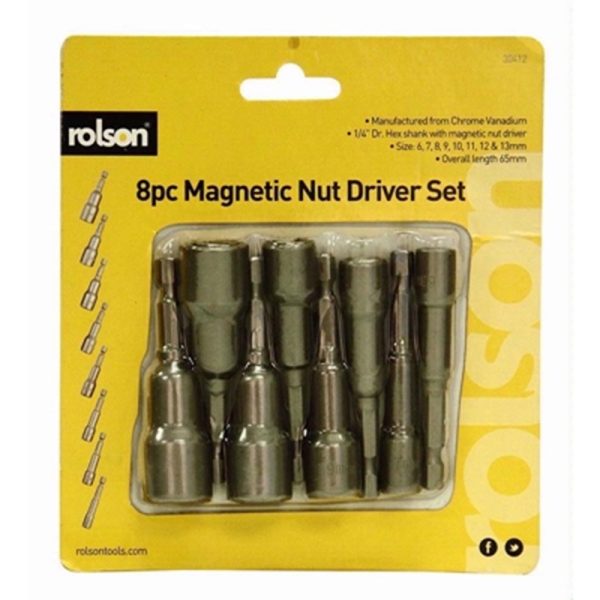 ROLSON MAGNETIC NUT DRIVER 8PC