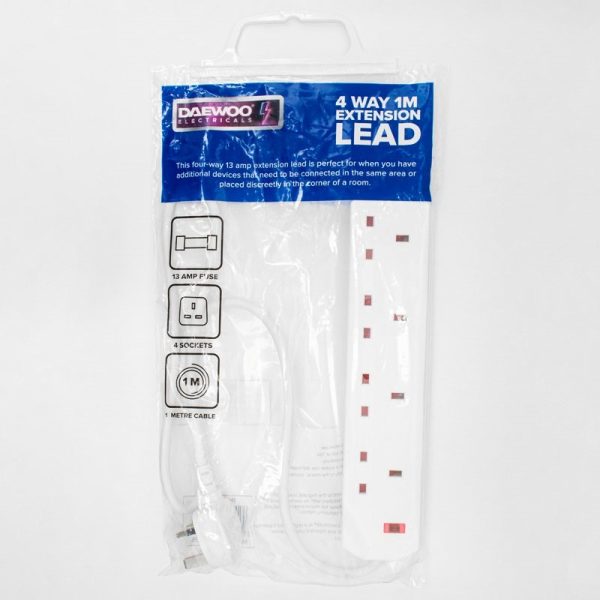 DAEWOO 4 GANG EXT LEAD 1M