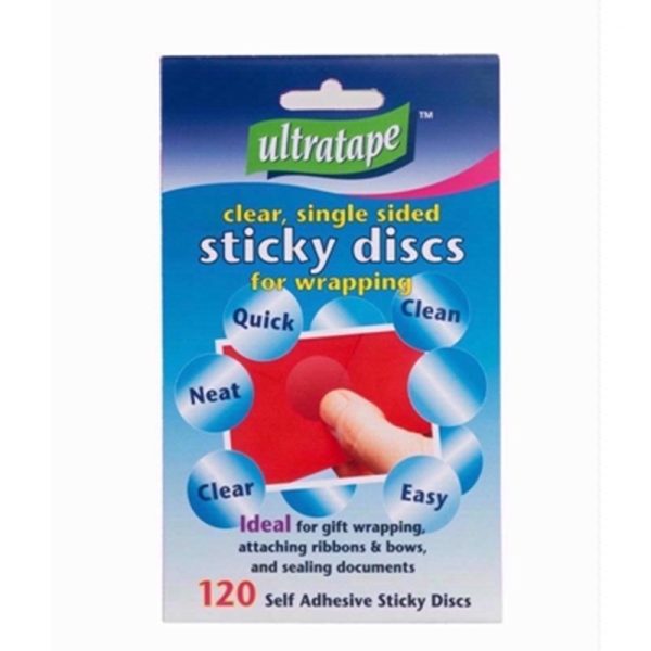 ULTRATAPE 25MM STICKY DISCS CLEAR