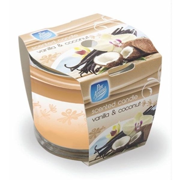 PAN AROMA CANDLE RND VAN/COCONUT EACH