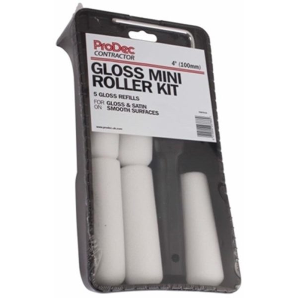 PRODEC GLOSS MINI ROLLER 4 INCH 5PC