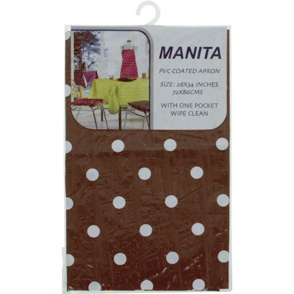 MANITA PVC APRON BEIGE POLKA DOT