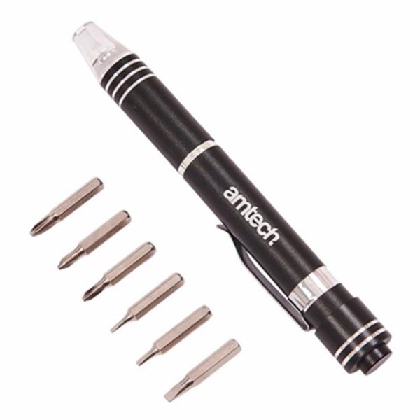 AMTECH PRECISION SCREWDRIVER 6IN1 LED(PROMO)