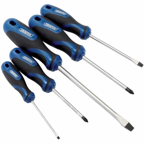 DRAPER SCREWDRIVER SOFT GRIP 5PC SET