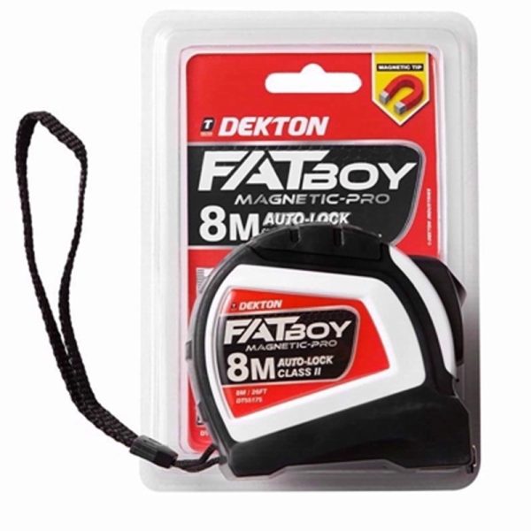 DEKTON FATBOY MAGNET TAPE MEASURE 8MX25MM