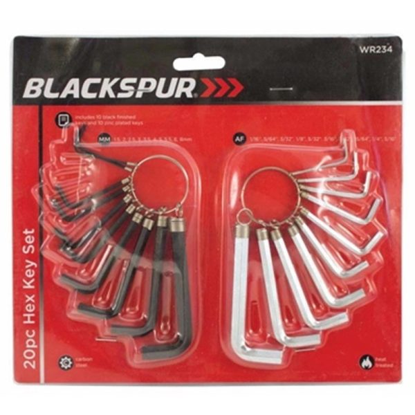 BLACKSPUR 20PCE HEX KEY SET