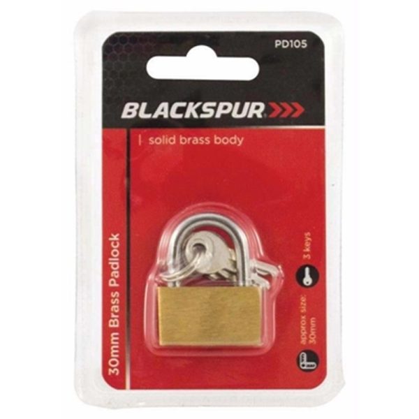 BLACKSPUR 30MM BRASS PADLOCK