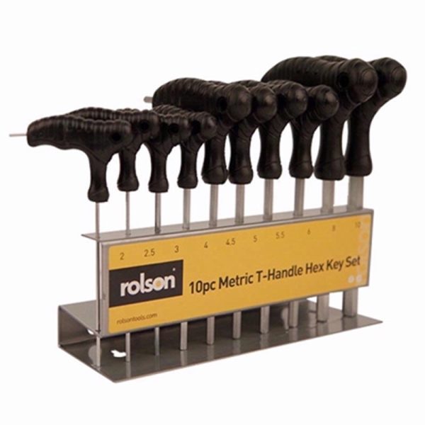 ROLSON T-HANDLE HEX KEY SET 10PCE