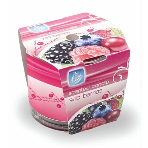 PAN AROMA CANDLE RND WILD BERRIES