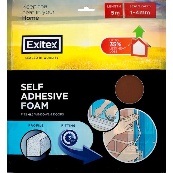 EXITEX SELF ADHESIVE FOAM BROWN