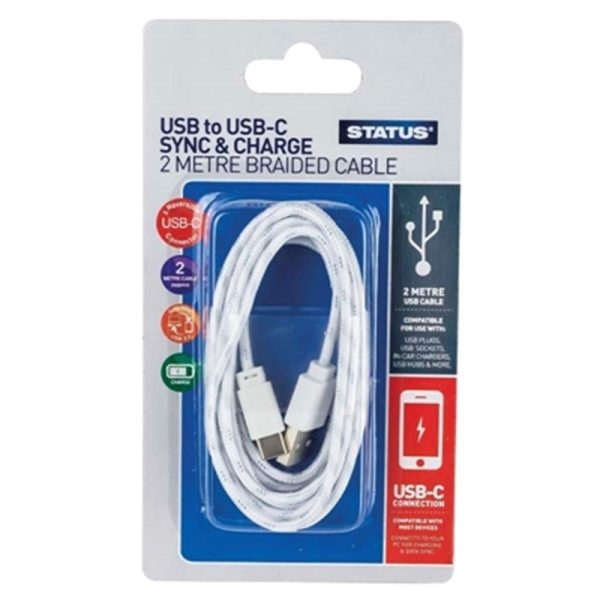 STATUS USB TO USB C SYNC&CHARGER 2M