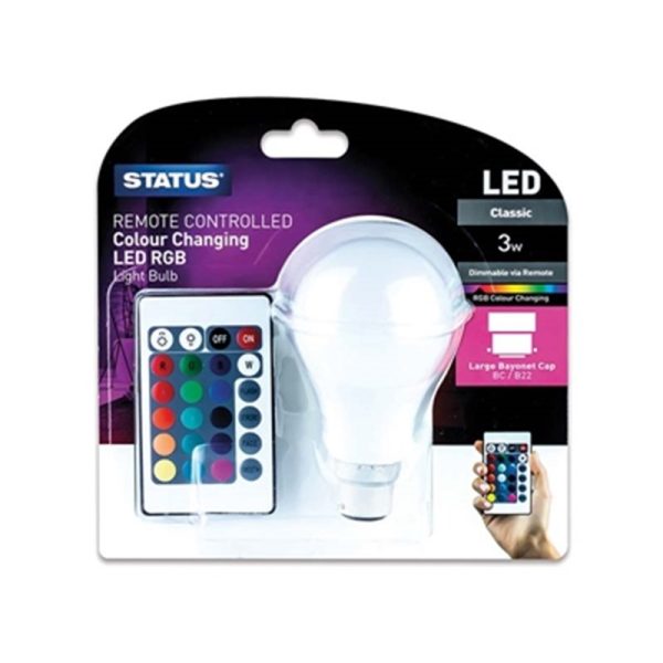 STATUS GLS BULB BC 3W REMOTE CONTROL