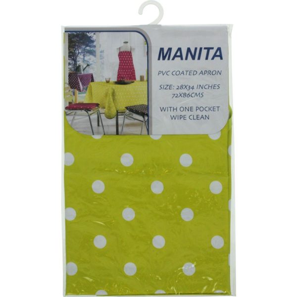 MANITA PVC APRON GREEN POLKA DOT