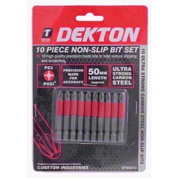 DEKTON NON-SLIP BIT SET 10PC