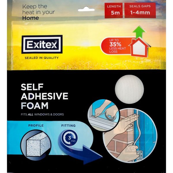 EXITEX SELF ADHESIVE FOAM WHITE